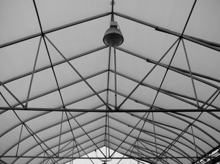 Temporary outdoor warehouse tent for events, equipment or products storage