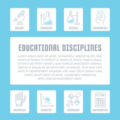 Website Banner and Landing Page of Educational Disciplines.