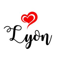 Love Lyon  handwritting illustration 