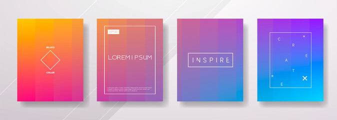 Abstract Fluid, lines and shapes creative templates, cards, color covers set. Geometric design, liquids, shapes. Trendy vector collection.