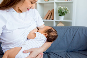 Mother breastfeeding her baby