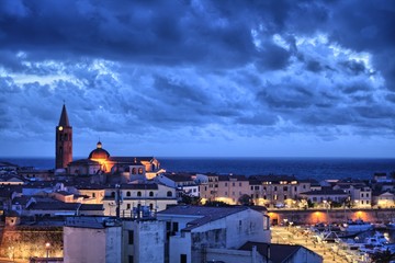 Alghero, panorama notturno