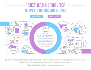 Website Banner and Landing Page of Fruit and Herbal Tea.