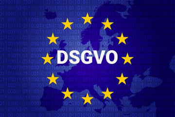 dsgvo - german Datenschutz-Grundverordnung. gdpr - General Data Protection Regulation. vector illustration