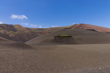 Volcanoes  in Timanfaya National Park on Lanzarote
