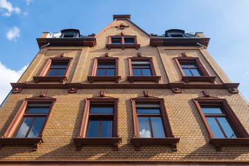 Fototapeta na wymiar Hausfassade in Frankfurt-Hoechst