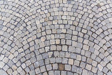 stone pavement in perspective