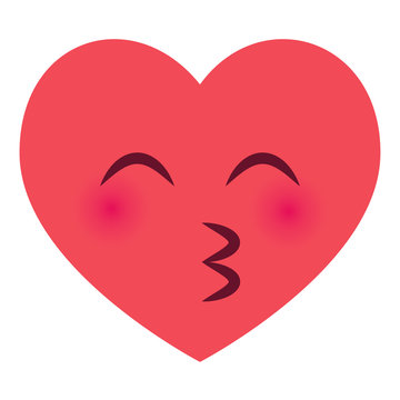 Herz Emoji Kussmund
