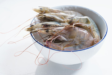 fresh raw prawns