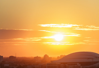 Orange Sunset in Miami