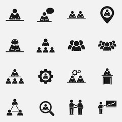 Set of business people vector icons.