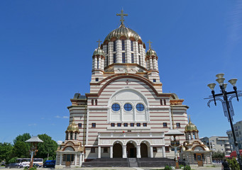 Fototapeta na wymiar Romania, the Romanian Orthodox Cathedral of Fagaras
