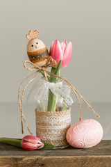 Oster Dekoration Vintage in rosa und magenta