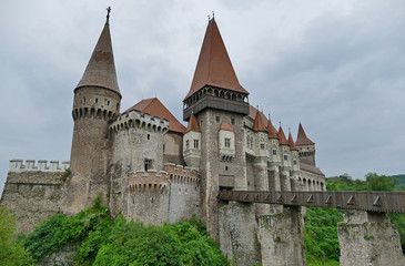 Fototapeta na wymiar Romania, Hunedoara Castle, Castelul Corvinilor or Castelul Huniazilor, Transylvania