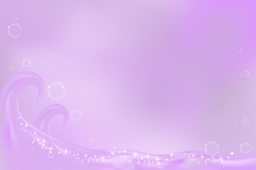 Purple wave with space for text, aqua background for cosmetic or skin care ad, illustration vector.