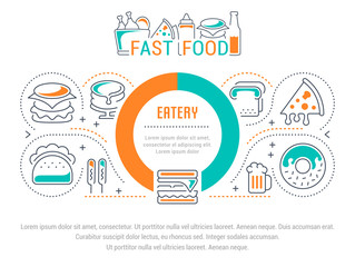 Website Banner and Landing Page of Fast Food.