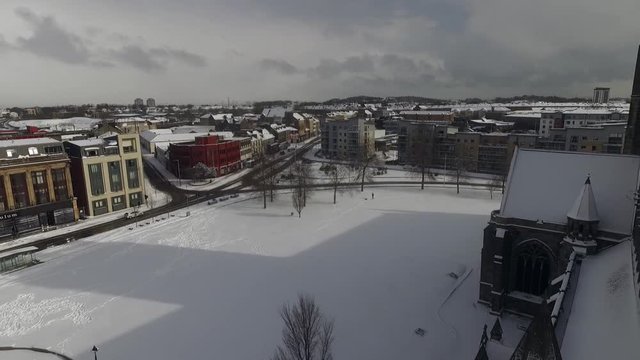 Paisley Glasgow in snow