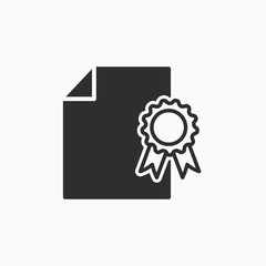 vector certificate icon