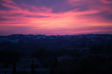 Beautiful colorful sunset