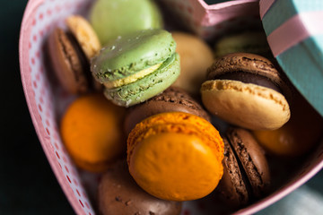 Assortment of macaron cookies