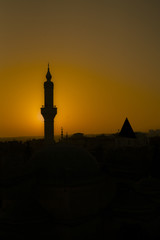 yellow backplane mosque