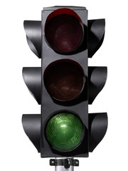 traffic light isolated on white background