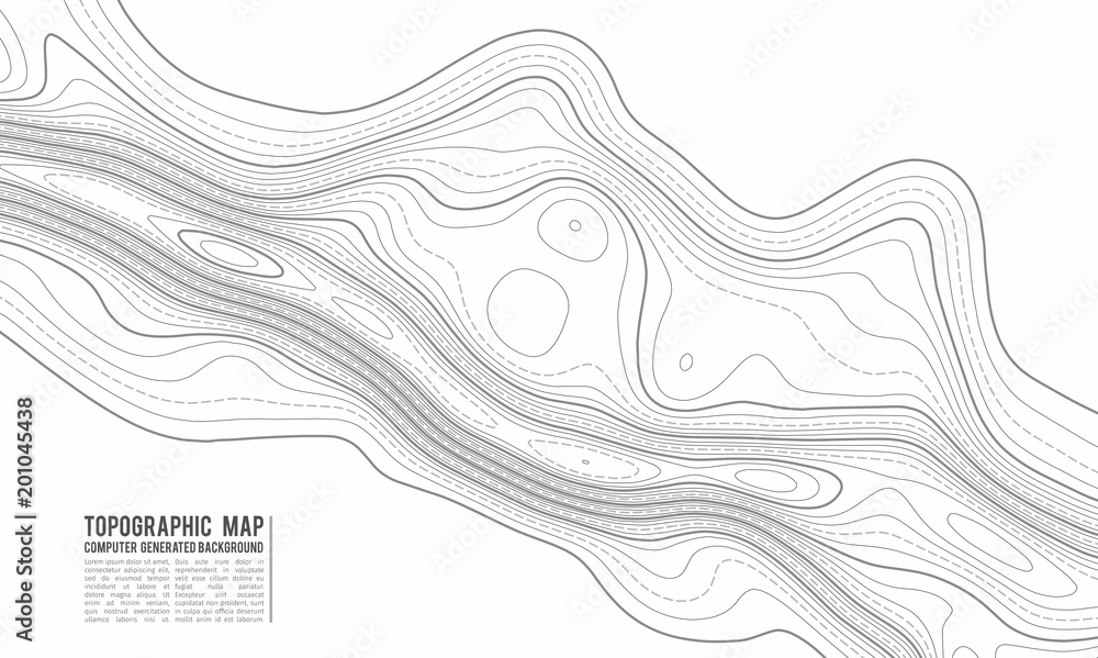 Poster topographic map contour background. topo map with elevation. contour map vector. geographic world to