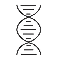 chromosome line icon on white background. chromosome sign. dna line icon. biology symbol.