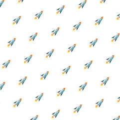 cartonn space travel rocket concept pattern illustration graphic.