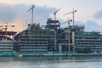 Fototapeta premium construction site of new government house , parliament, Thailand