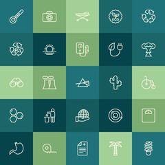 Modern Simple Set of health, science, nature Vector outline Icons. ..Contains such Icons as  symbol,  measure,  medicine,  first,  body and more on green background. Fully Editable. Pixel Perfect.