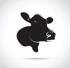 abstract black cow head