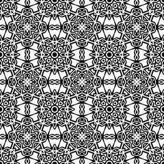 Seamless decorative pattern in a black - white colors