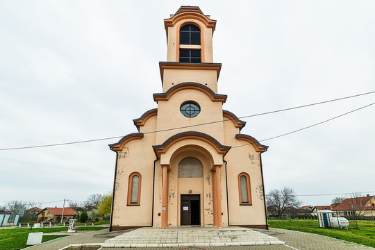Belgrade, Serbia April 07, 2018: Orthodox Church of Sv. Avakuma and Paisiya on Altina, Belgrade.