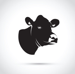 abstract black cow head