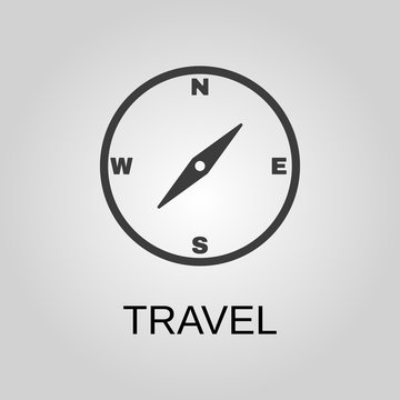 Travel icon. Travel symbol. Flat design. Stock - Vector illustration