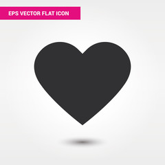 Heart Love  symbol. Valentines romantic illustraion. Heart shape.