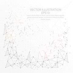 Abstract wire frame background low poly.