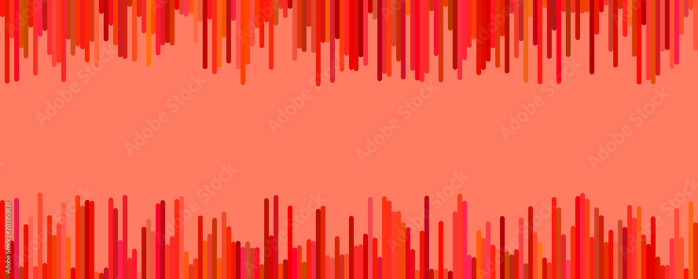 Aufkleber red modern banner background template - horizontal vector graphic design from vertical lines