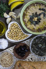 Hummus. Traditional oriental food