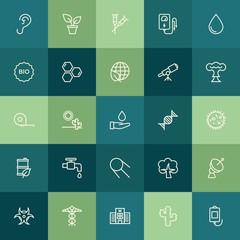 Modern Simple Set of health, science, nature Vector outline Icons. ..Contains such Icons as  landscape,  crutch, nature,  isolated,  room and more on green background. Fully Editable. Pixel Perfect.