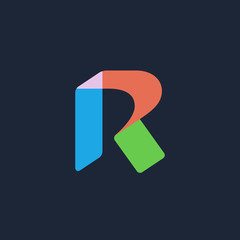Letter R logo icon design template elements