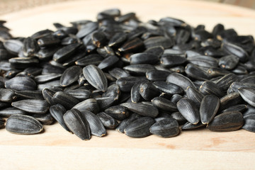 Pile of sunflower seeds.