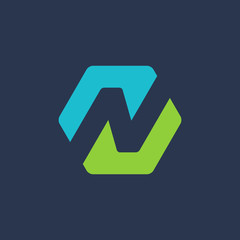 Letter N logo icon design template elements