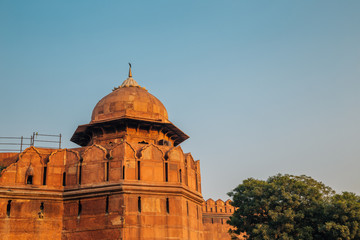 Fototapeta na wymiar Red Fort ancient ruins in Delhi, India