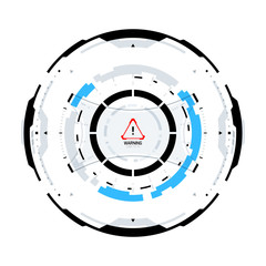 Futuristic Sci-Fi HUD Circle Element. Abstract Creative Design Background. Virtual Reality Hologram