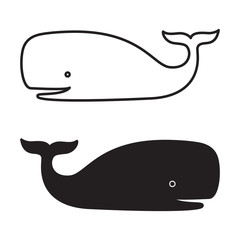 whale vector character cartoon icon logo dolphin shark tail fin illustration © CNuisin