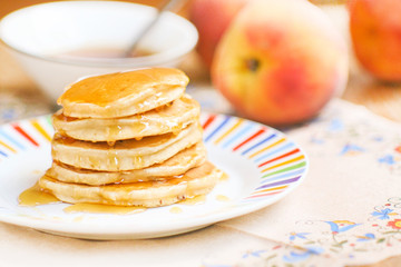 Pancakes with honey