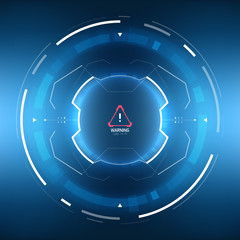 Futuristic Sci-Fi HUD Circle Element. Abstract Creative Design Background. Virtual Reality Hologram