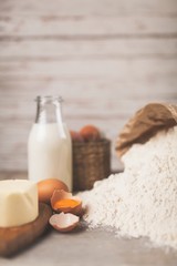 Basic baking ingredients